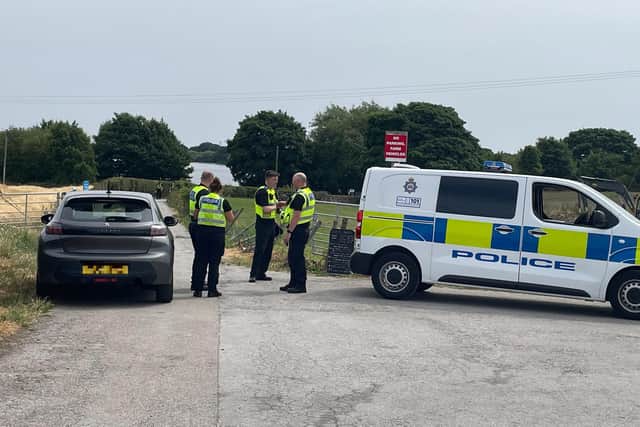 A search was launched by emergency services following a "concern for safety" at the reservoir, police said.