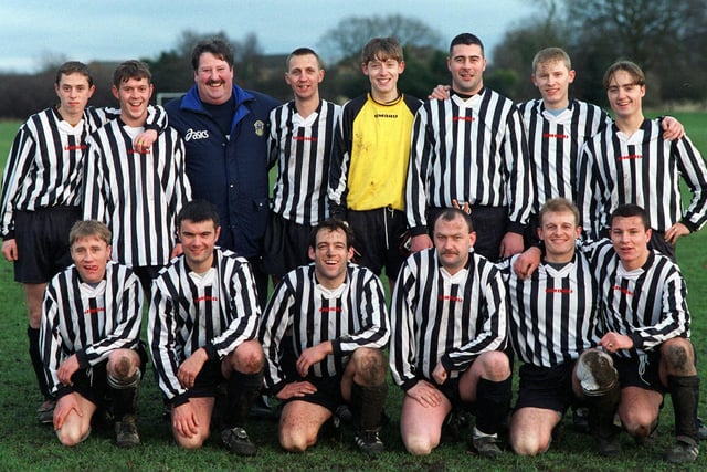 Belle Isle of the Premier Division of the Leeds Red Triangle League in December 1998. Pictured, back from left, are Martin Midgley, Lee Higgins, Steve Graham ( manager) Andy McDonnell, Rick Evans, Chris Cook, Steve Evans and Tristan Thornton. Front, from left, are Peter Kelly, Darren Siddle, Dean Duncan, Neil Garbett, Geoff Baldwin and Glen Butterfield.