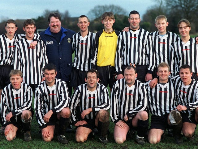 Belle Isle, who played in the Premier Division of the Leeds Red Triangle League, pictured in December 1998. Back row, from left, are Martin Midgley, Lee Higgins, Steve Graham (manager) Andy McDonnell, Rick Evans, Chris Cook, Steve Evans and Tristan Thornton. Front row, from left, are Peter Kelly, Darren Siddle, Dean Duncan, Neil Garbett, Geoff Baldwin and Glen Butterfield.