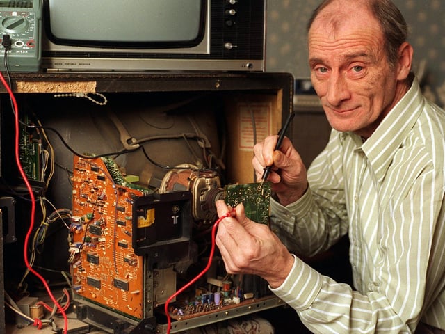 This is Belle Isle's Michael McDonald in February 1996 who was training as an electrician after years of fixing things for free.