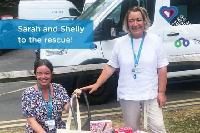 Children’s Heart Surgery Fund (CHSF) family support workers, Sarah and Shelly, came to the rescue with ice creams and lollies