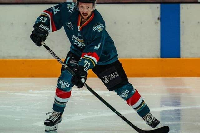 FAMILIAR FACE: Josh Hodgkinson, is a team-mate of Carter Hamill's from their time together at the Belfast Giants SNL team. Picture courtesy of Luck Mcallum.