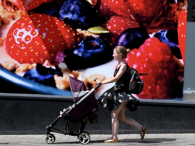 Leeds city centre sweated under the intense sun, which reached highs of 39C.
