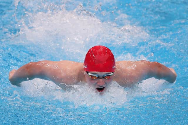 BREAKING OUT: Joe Litchfield competes in the 200m Individual Medley at the Tokyo 2020 Olympic Games in Tokyo Picture: Maddie Meyer/Getty Images