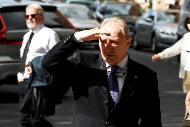 Former footballer and manager Howard Wilkinson pays his respects.