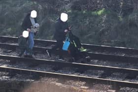Robbie Moore - Member of Parliament for Keighley and Ilkley - told residents to 'stay off the tracks' after he was sent the image of two adults with a child 'walking along the Keighley and Worth Valley Railway'.