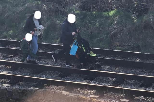 Robbie Moore - Member of Parliament for Keighley and Ilkley - told residents to 'stay off the tracks' after he was sent the image of two adults with a child 'walking along the Keighley and Worth Valley Railway'.