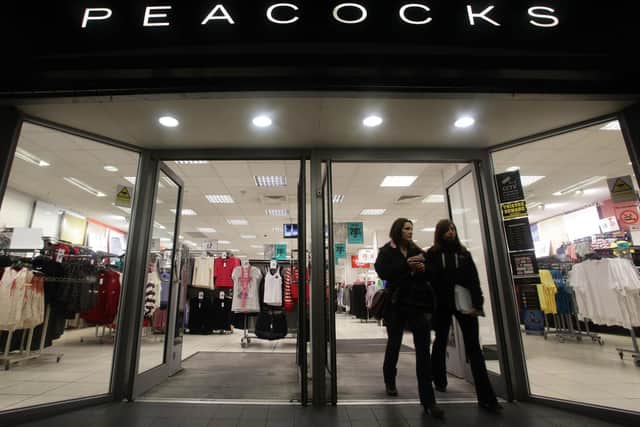 File photo dated 16/01/12 of a branch of clothing retailer Peacocks in north London. Collapsed fashion chain Peacocks has been bought out of administration by a senior executive with backing from a consortium of international investors, saving 200 stores and 2,000 jobs, it has been announced. Issue date: Tuesday April 6, 2021.