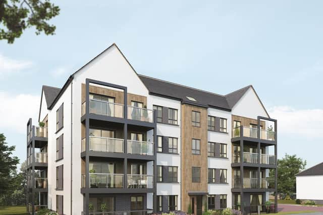 A CGI image of the Adel apartments. Photo: Redrow