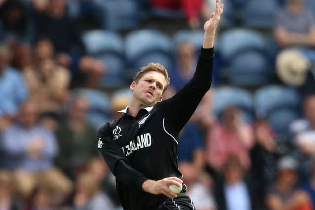 Yorkshire's Lockie Ferguson during New Zealand's ICC Cricket World Cup group stage match at Cardiff in 2019. Picture: Nigel French/PA Wire.