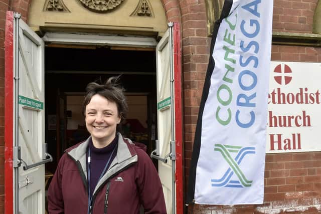 Karen Gray of Connecting Cross Gates which operates from the Methodist Church Hall.