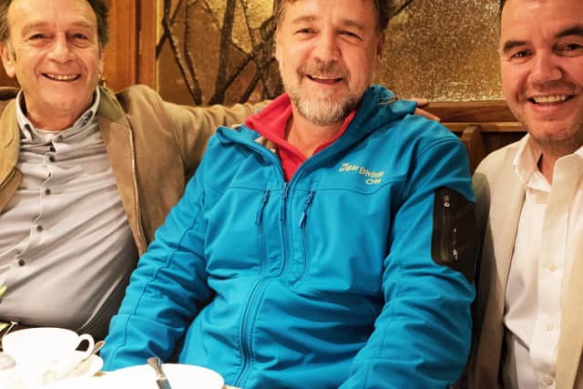 Terry with Russell Crowe.