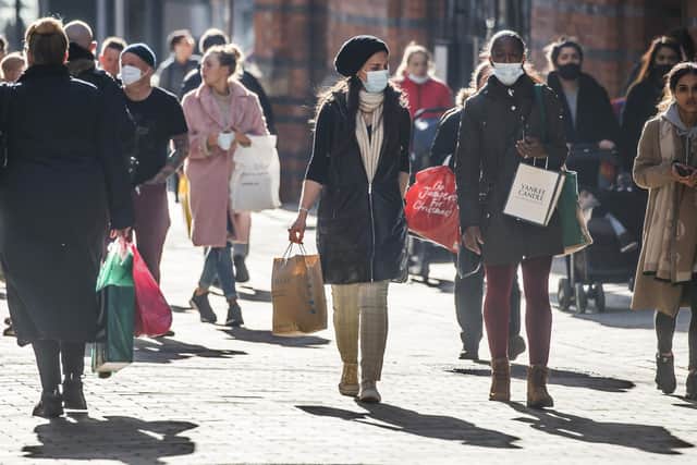 People shopping Leeds ahead of the November 2020 lockdown (photo: PA).
