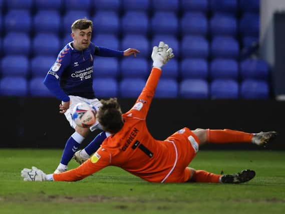 Leeds United loanee Alfie McCalmont has been in impressive form this season at Oldham Athletic. Pic: Getty