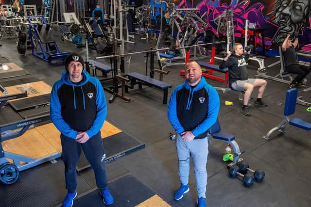 Owners Joe Gledhill and Chris Walsh at Trident Fitness in Morley.