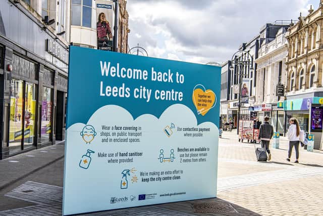 Shops on the high street in Leeds city centre are delighted to welcome shoppers back.