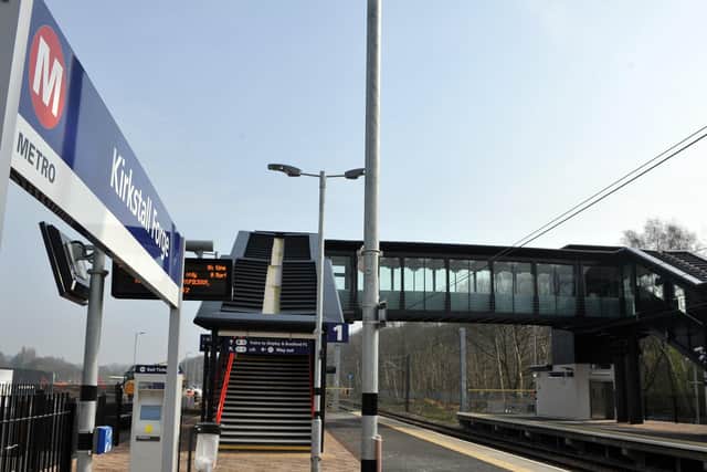 The incident happened near Kirkstall Bridge, between Leeds and Kirkstall Forge station (pictured).
