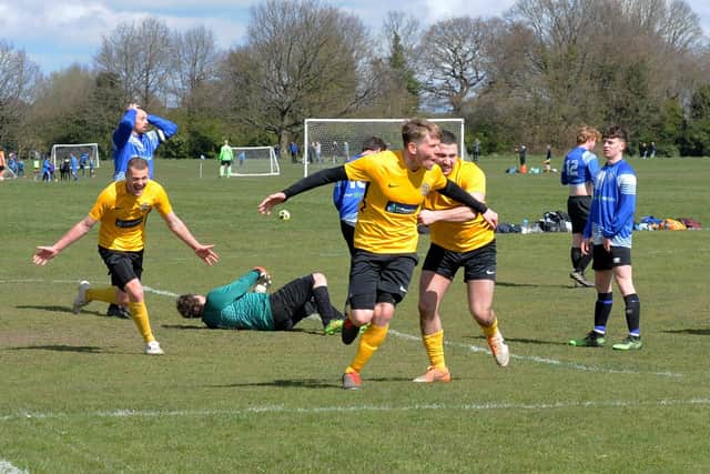Substitute Nathan Lally scored the final goal in North Leodis' 6-0 win over Headingley Rovers Res. Picture: Steve Riding.