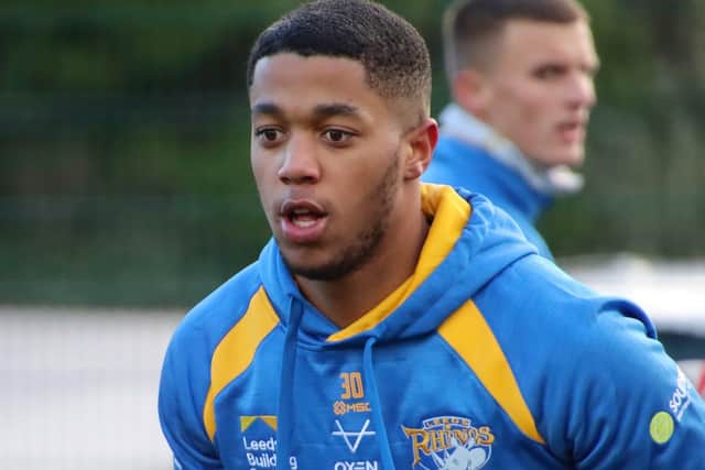 Seventeen-year-old Levi Edwards could feature for Leeds Rhinos against Wigan Warriors. Picture: Phil Daly/Leeds Rhinos/SWpix.com.