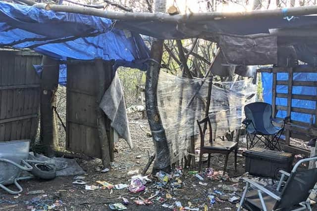 There have been issues with fires and anti-social behaviour at this den (photo: WYP).