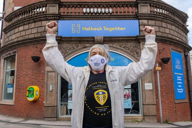 Leeds United fan Gwyn Aylott volunteers with Holbeck Together. Picture: James Hardisty