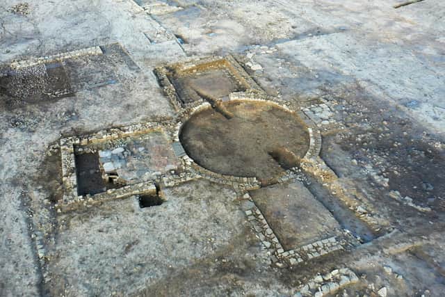 The foundations of a large Roman villa complex discovered in Eastfield, near Scarborough.