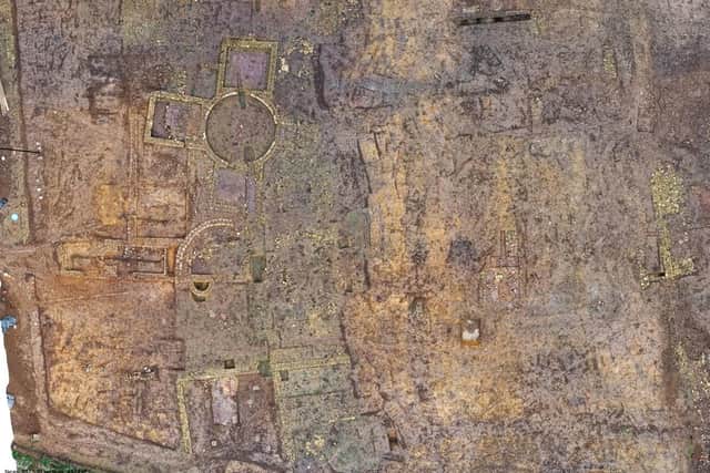 An aerial view of the site.