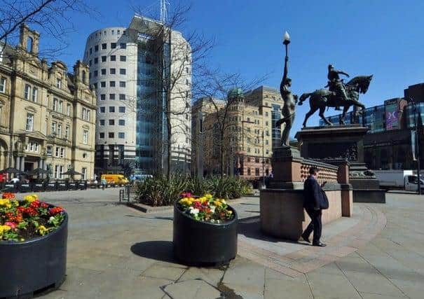 Leeds City Square has been largely empty for months...