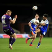 Decent start: Leeds Rhinos' coach Richard Agar was pleased with the efforts of Kyle Eastmond (centre) on his debut. Picture: Mike Egerton/PA Wire.