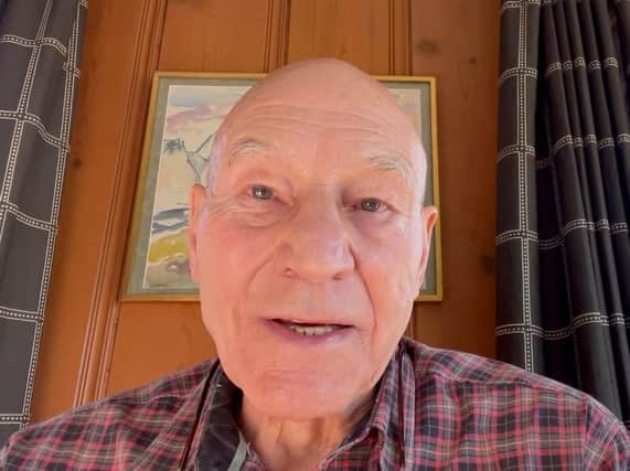 Screengrab from video released by Patrick Stewart backing Tracy Brabin. Photo: Labour Party