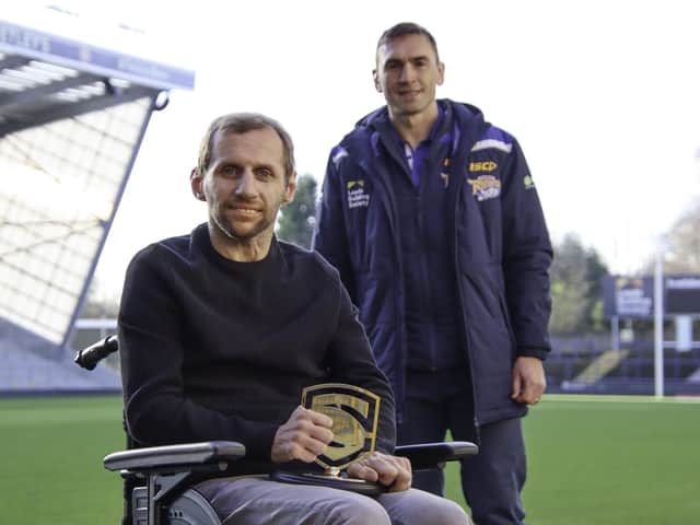 Welcome to Yorkshire has teamed up with Leeds Rhinos legend Rob Burrow, pictured with friend and former teammate Kevin Sinfield.