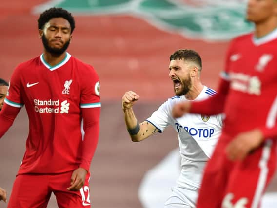 BIG CLASH - Leeds United take on European Super League member Liverpool tonight at Elland Road with the chance to strike a blow for football. Pic: Getty