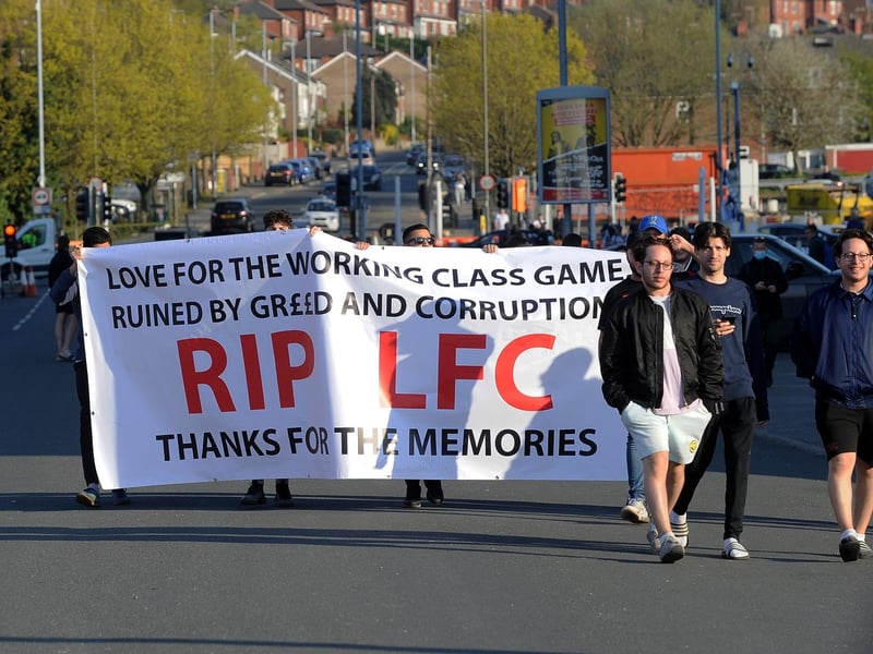 ... It's gone from being concepts around breakaways and super leagues to a concrete plan, definite signatories from six clubs in England and it feels like if a stand isn't made by fans, we'll acquiesce to it by failure to act."