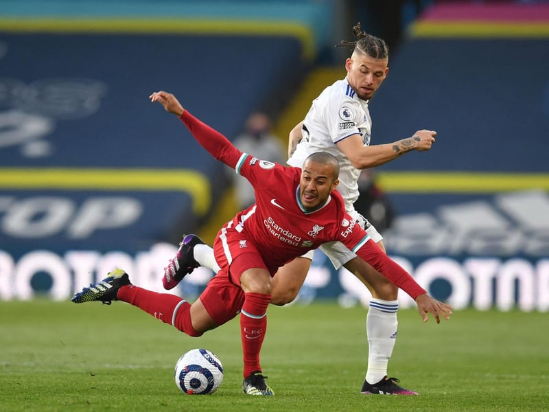 8 - Got about the pitch to pressure Liverpool and tried to help the hosts play forward. Some great tackles and passes. Photo by PAUL ELLIS/POOL/AFP via Getty Images.