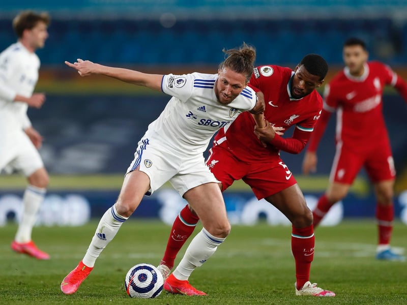7 - Some good football, nice passing and important defensive work but the flanks were a problem for Leeds. Photo by Paul Ellis - Pool/Getty Images.