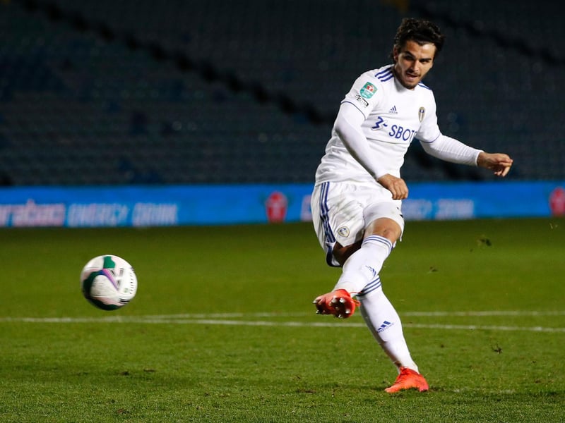 7 - Didn't look quite as composed as he has but got stuck in. Tried to use diagonal balls to get Leeds moving forward. Photo by Alex Pantling/Getty Images.