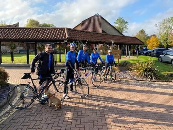 A team of cyclists from Brown Butler outside Martin House Hospice, from their fundraising ride in 2020, which helped the accountancy firm raise £3,921 for the charity last year.