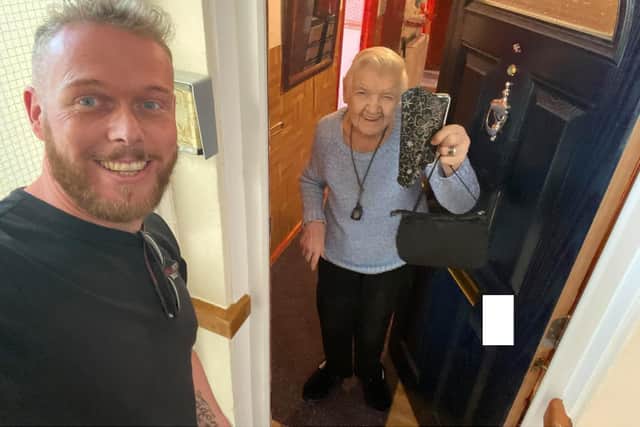 Paul Young reunited the lost purse with its 93-year-old owner