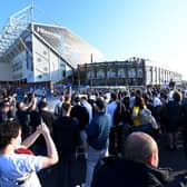 FAN POWER - Leeds United supporters set the tone with an Elland Road demonstration against the European Super League. Pic: Simon Hulme.