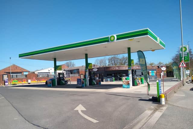 The BP service station in York Road, Whinmoor.