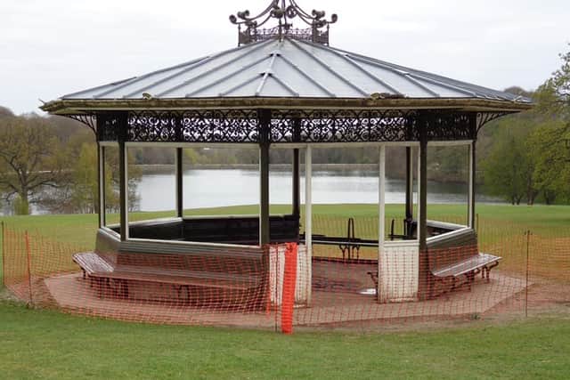 The bandstand has been cordoned off after being destroyed by a fire (Photo: Friends of Roundhay Park)