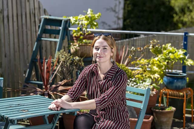 Community arts co-ordinator Anna Ridley in the garden area at Inkwell Arts. Picture: Tony Johnson