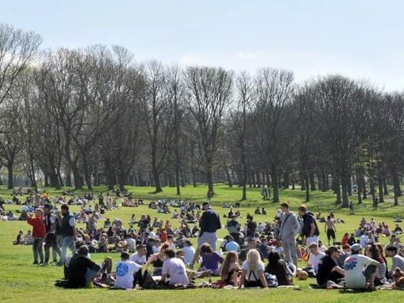 Woodhouse Moor was full of crowds for 'Weed Day'.