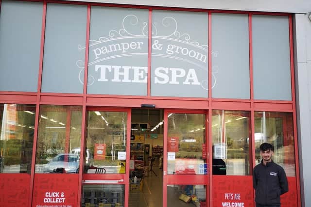Corey, a top trainer at Jollyes’ pamper and grooming spas, has developed a cult following on social media and his team carry out between 100-120 dog styling appointments each week.