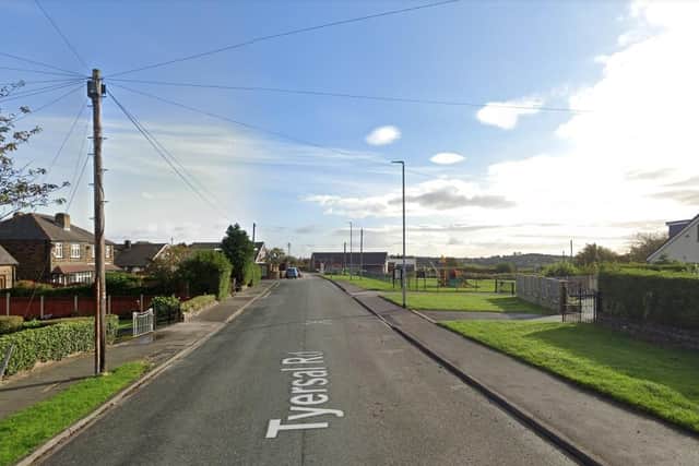 The crash happened on Tyersal Road.