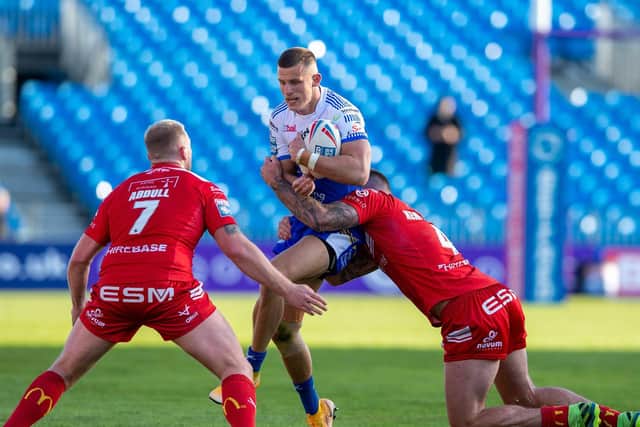 Ash Handley made his first appearance of the season against Hull KR. Picture by Bruce Rollinson.