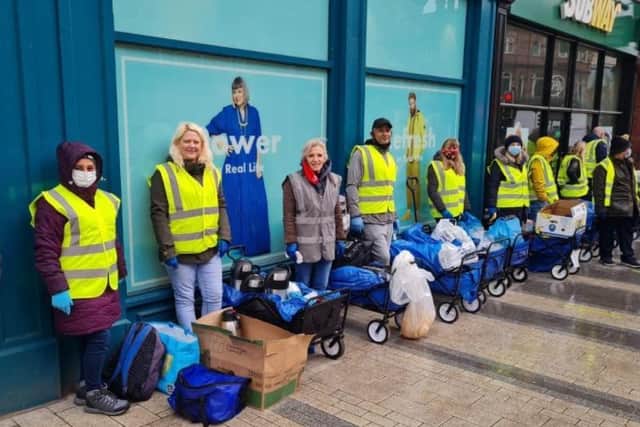 Homeless Hampers volunteers in Leeds city centre