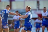 Bright spot: Brad Dwyer celebrates scoring Leeds' only try against Hull KR on a disappointing night for the Rhinos. Picture Bruce Rollinson