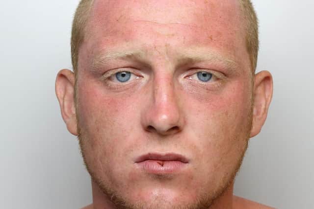 Joseph Sharp was jailed for three years for garden stamping attack on man in Featherstone.