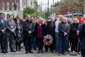The unveiling of the Leeds memorial to workers in Victoria Gardens on Worker's Memorial Day in 2017. Picture: James Hardisty